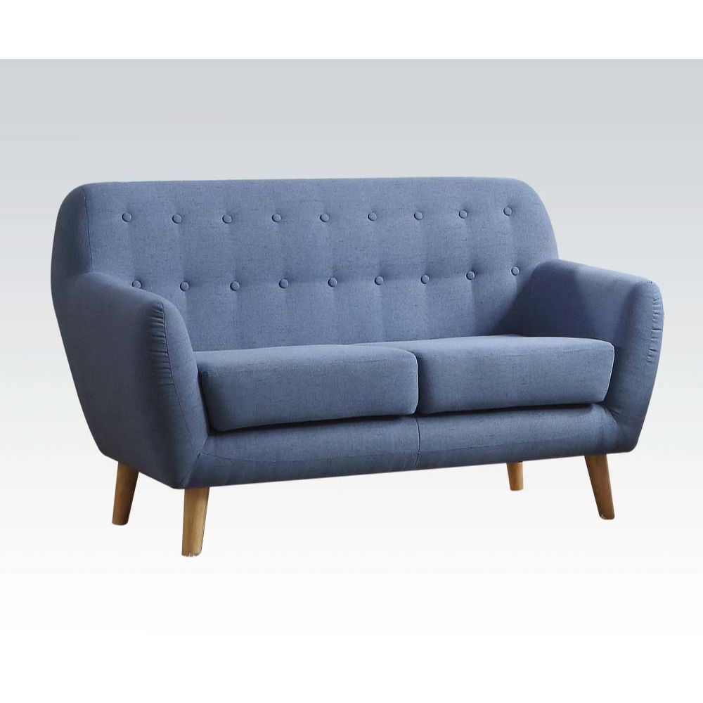 ACME Ngaio Loveseat Blue Linen