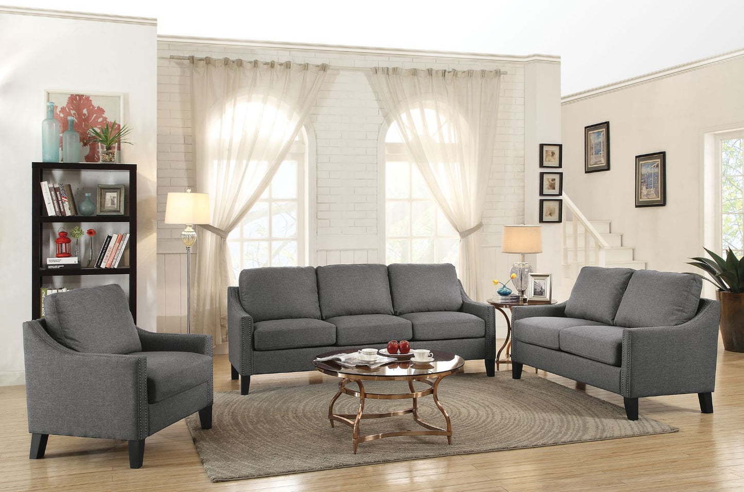 ACME Zapata Sofa, Gray Linen-Color