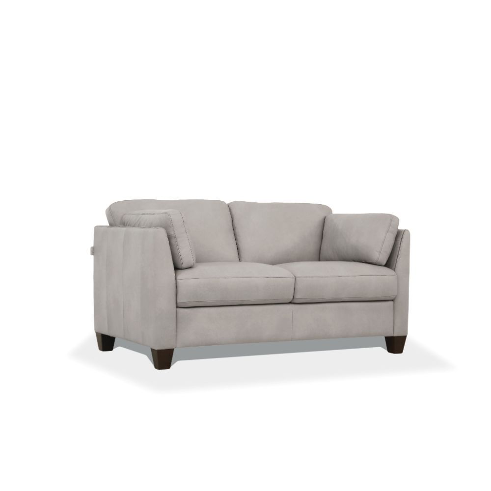 ACME Matias Wooden Frame Loveseat in Dusty Leather