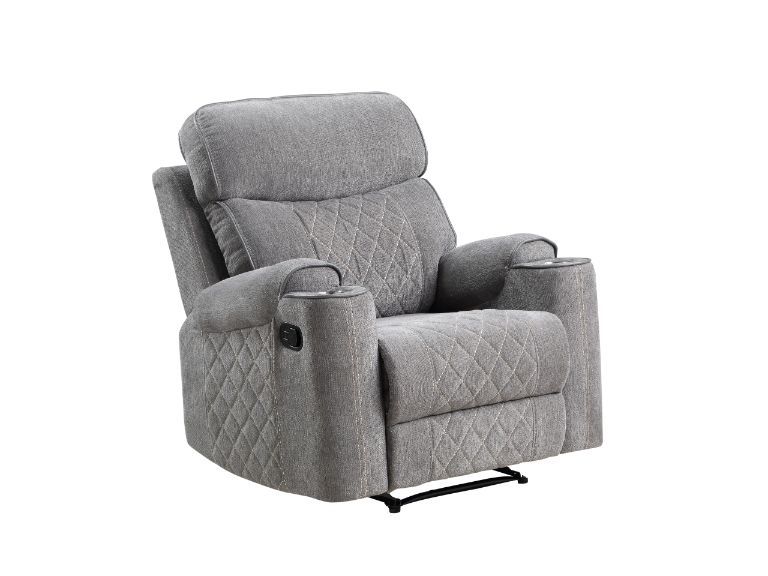 ACME Aulada Glider Recliner Gray Fabric