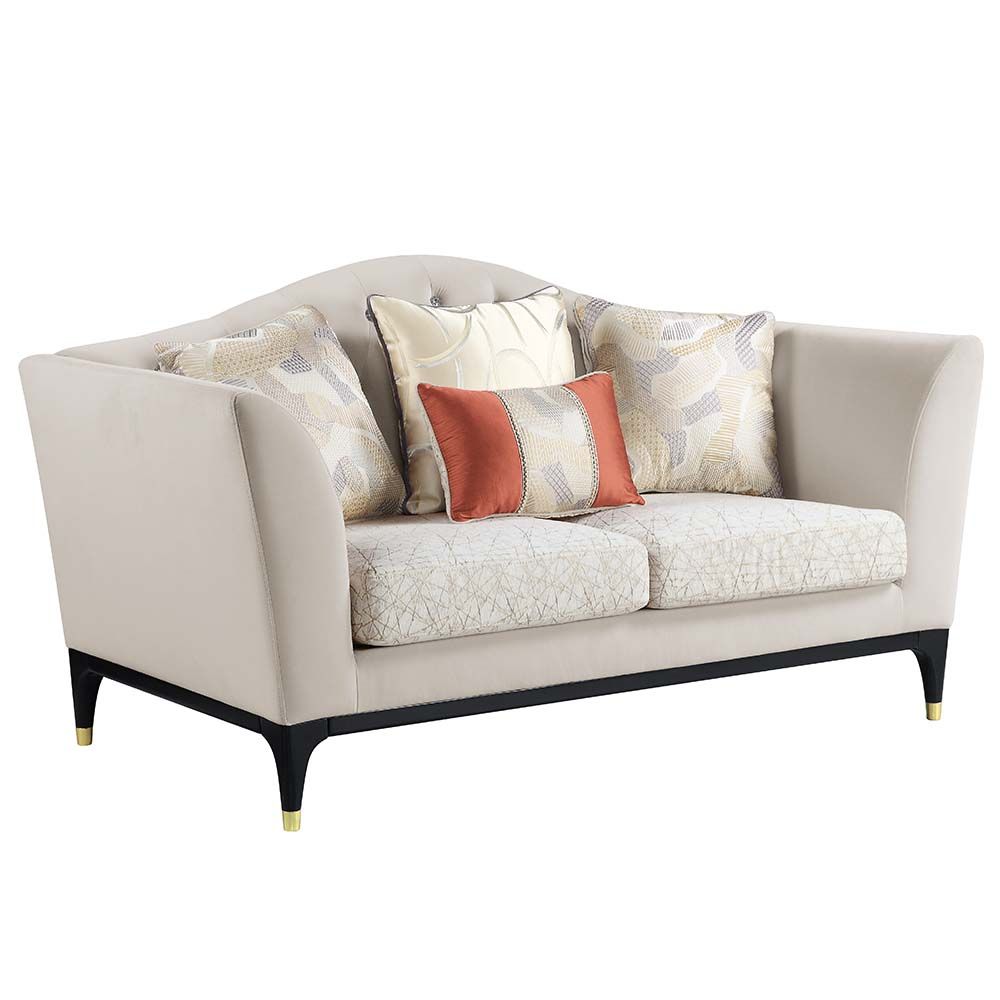 ACME Tayden Loveseat Beige Velvet