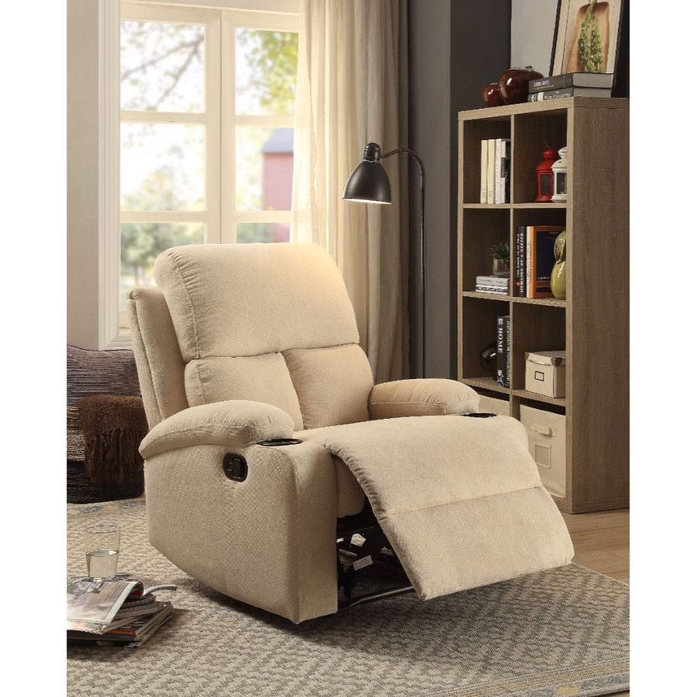 ACME Rosia Recliner Beige Velvet