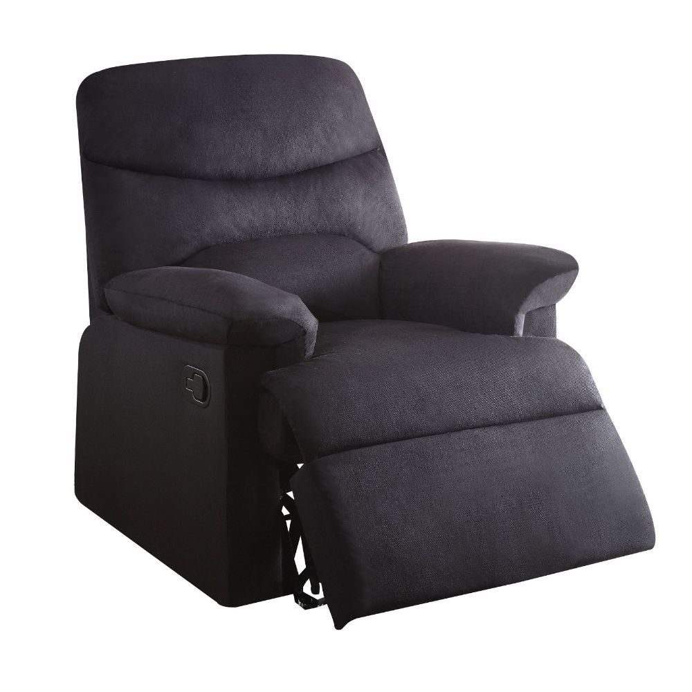 ACME Arcadia Recliner Black Woven Fabric