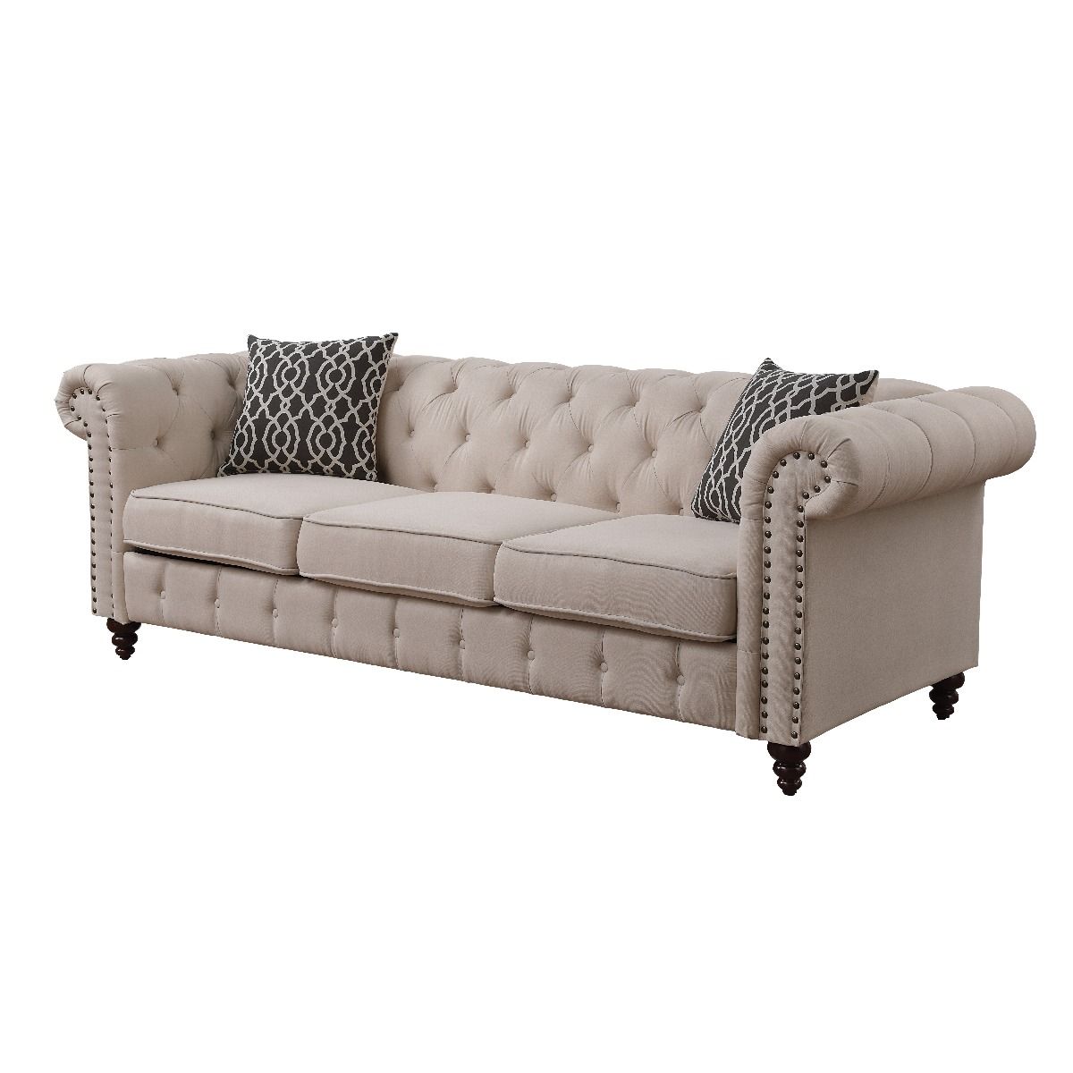 ACME Aurelia 90" Sofa with Accent Pillows