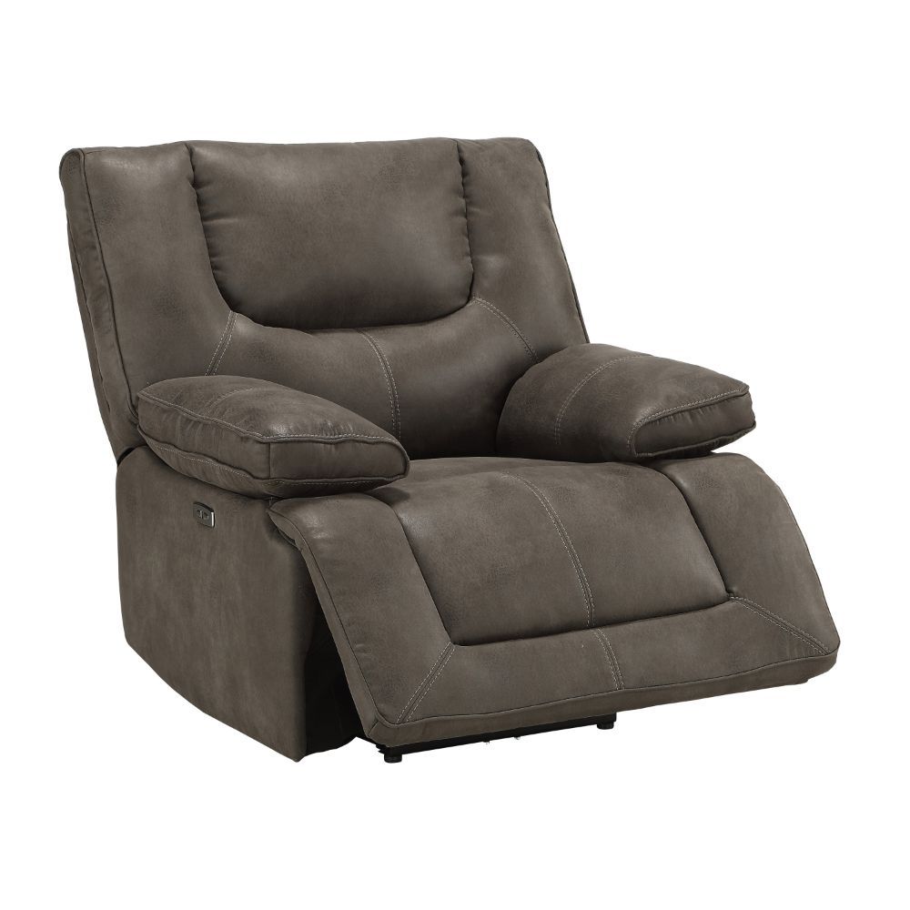 ACME Harumi Recliner Gray Leather-Aire