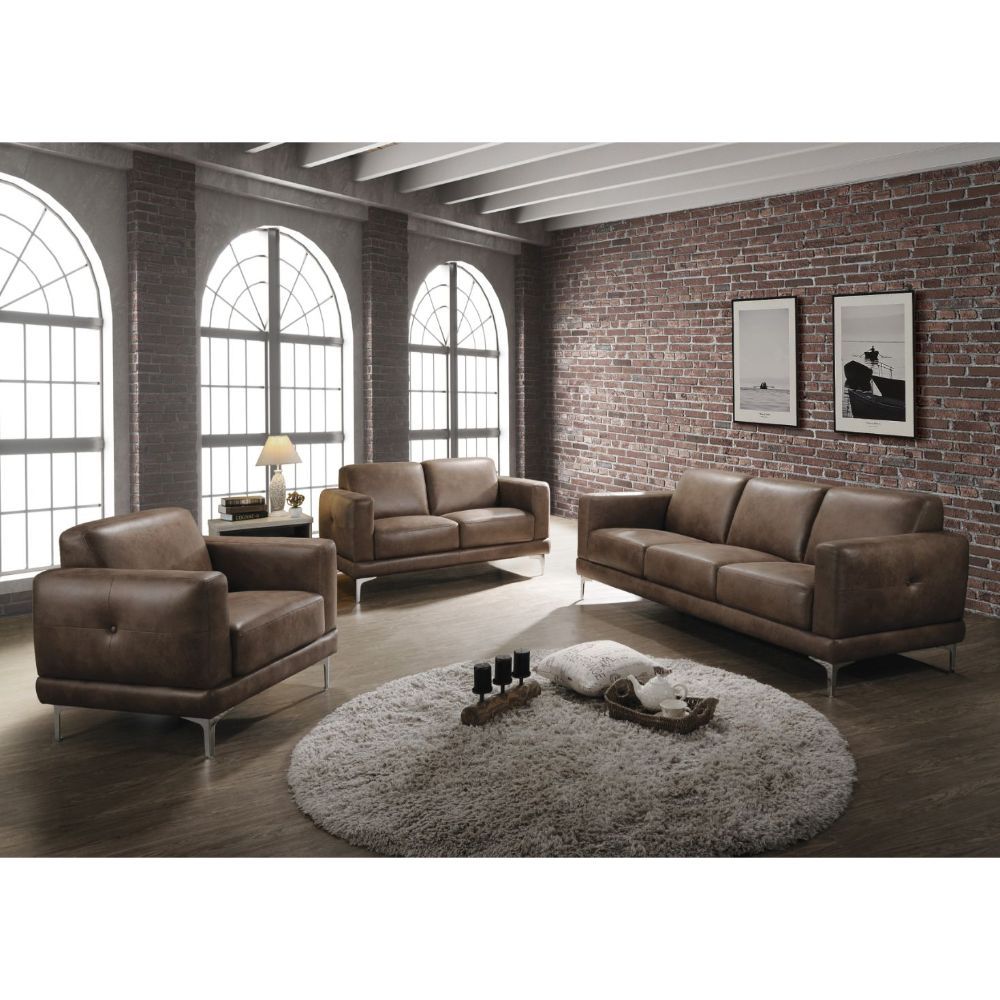 ACME Furniture Reagan 2-Tone Mocha Sofa