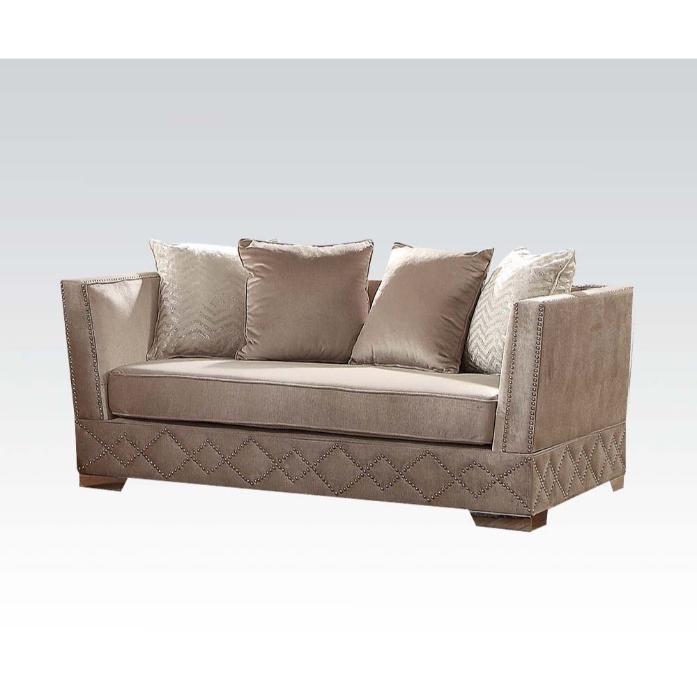 ACME Tamara Loveseat Beige Velvet