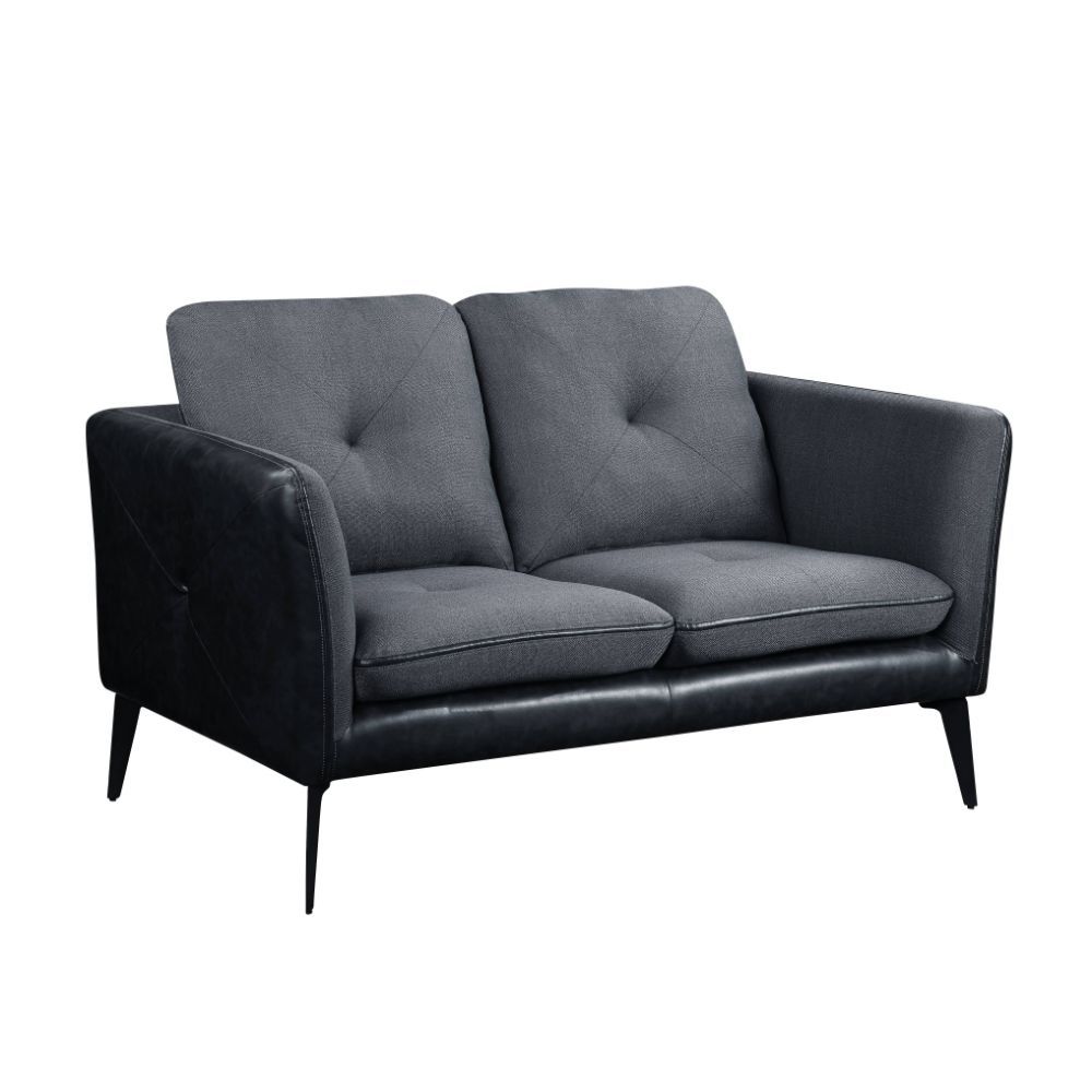 ACME Harun Loveseat Gray Fabric & PU