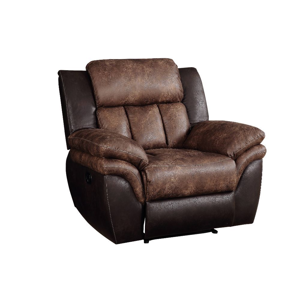 ACME Jaylen Recliner Toffee & Espresso Polished Microfiber