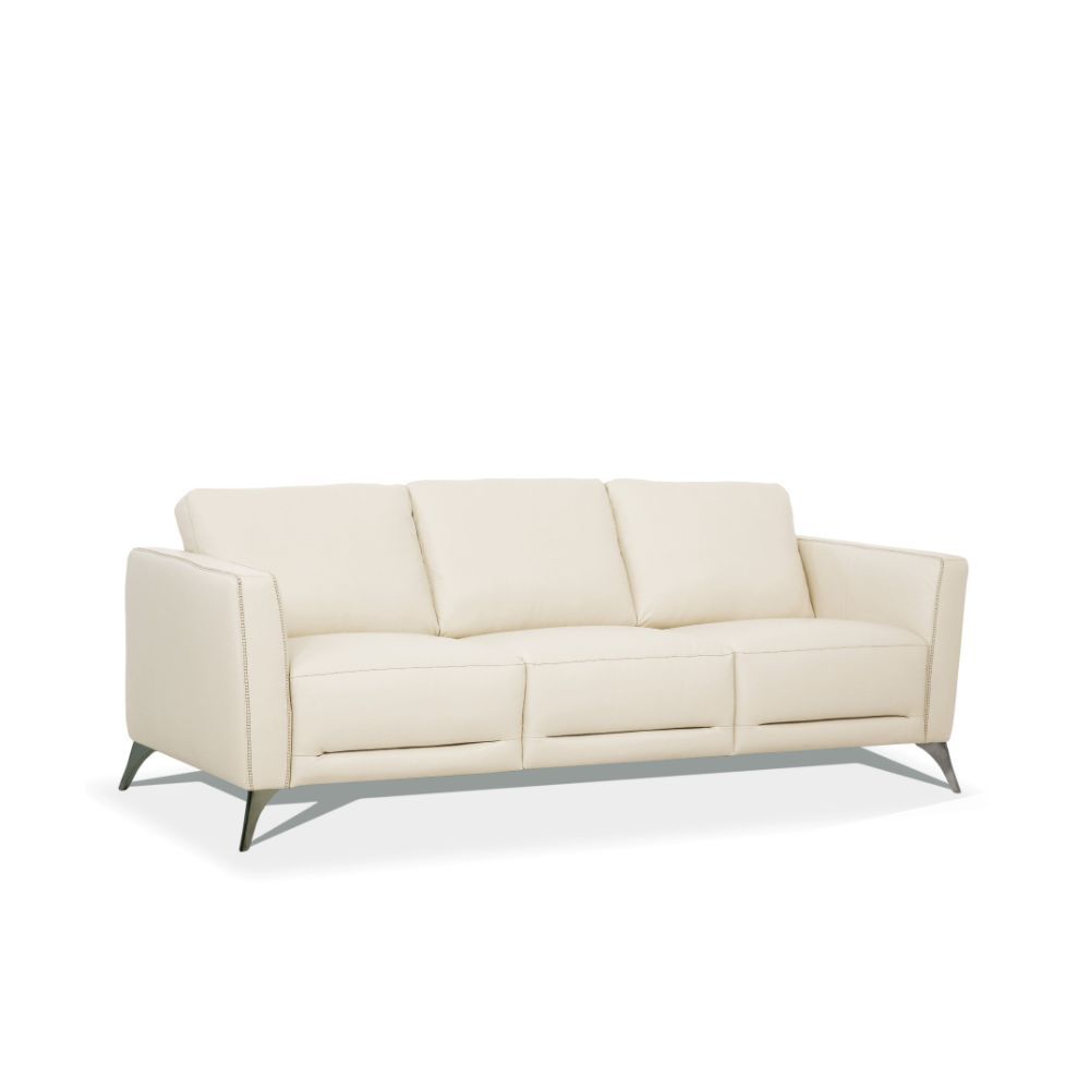 ACME Malaga Wooden Frame Sofa in Leather