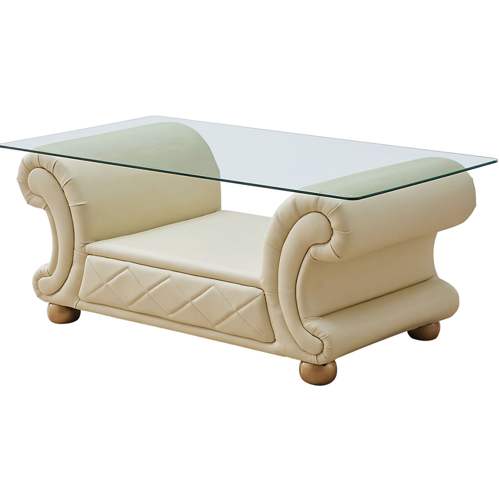 ESF Apolo Ivory Genuine Leather Sofa-Bed SET