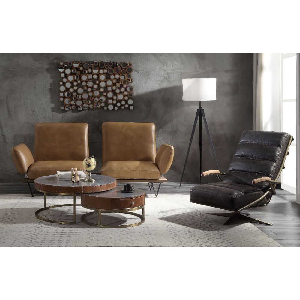 ACME Narech Sofa Nutmeg Top Grain Leather