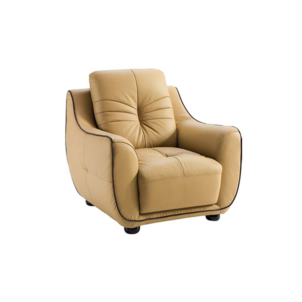 ESF 2088 Modern Living Room Set in Beige Leather