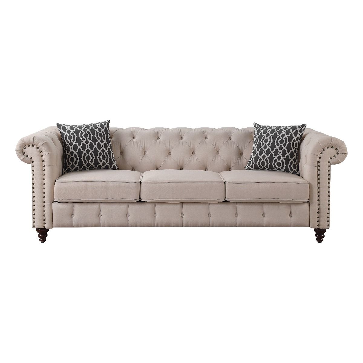 ACME Aurelia 90" Sofa with Accent Pillows