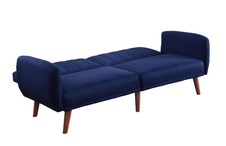 AcmeBernstein Adjustable Sofa in Blue Linen and Walnut