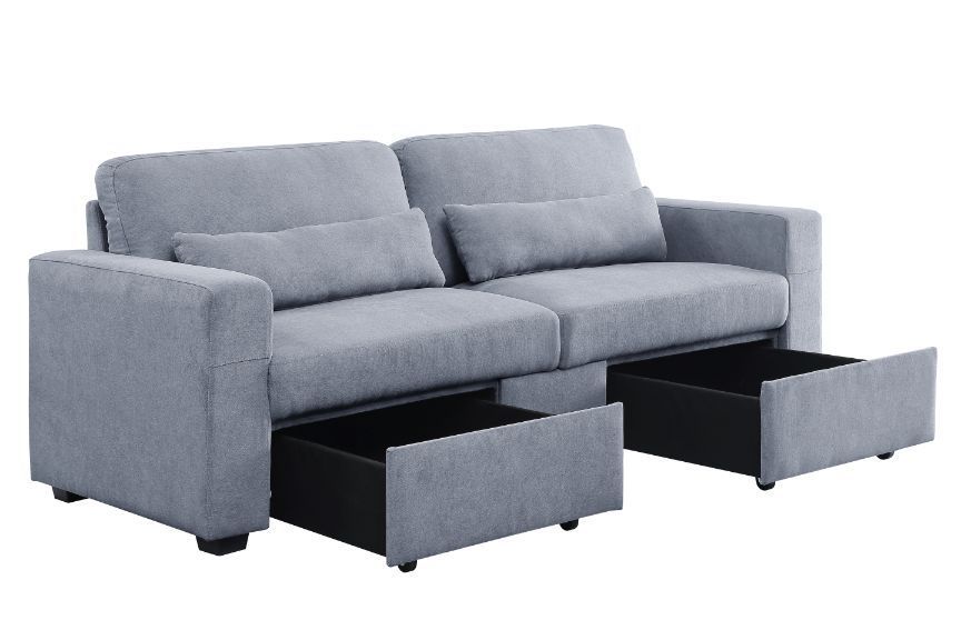 Acme Gray Linen Rogyne Sofa  Furniture