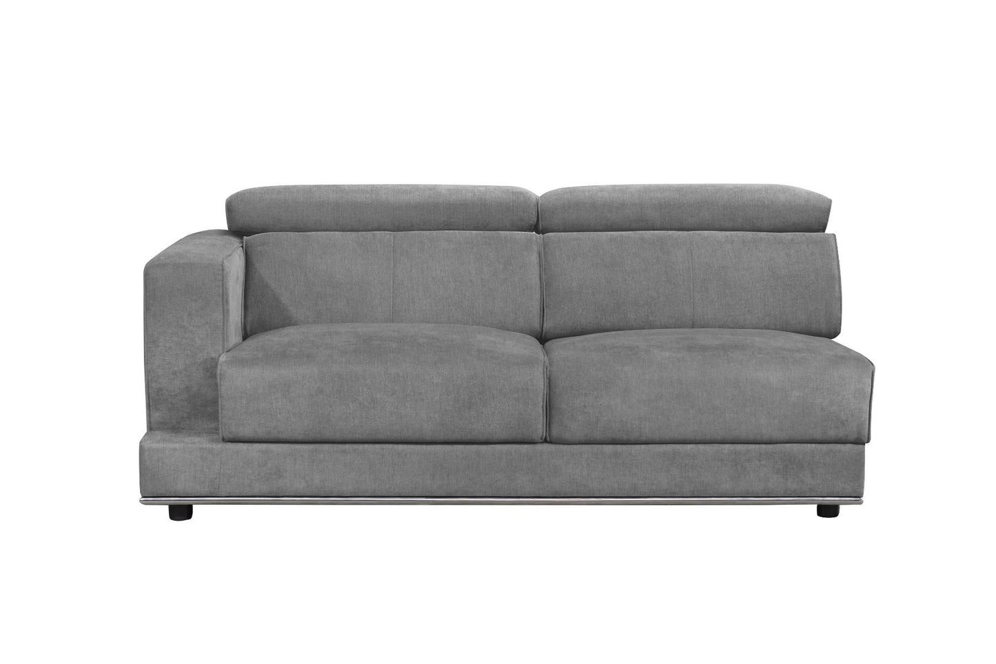 ACME Alwin Sectional Sofa in Dark Gray Fabric Upholstery