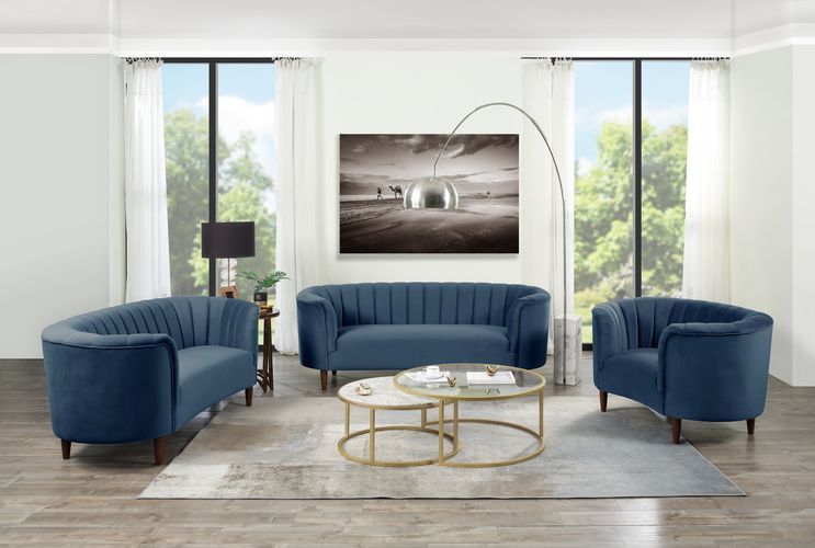 ACME Millephri Loveseat Blue Velvet