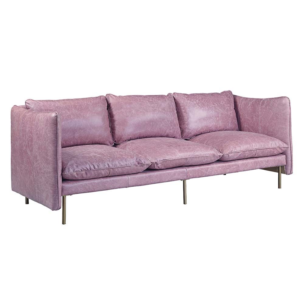 ACME Metis Sofa Wisteria Grain Leather