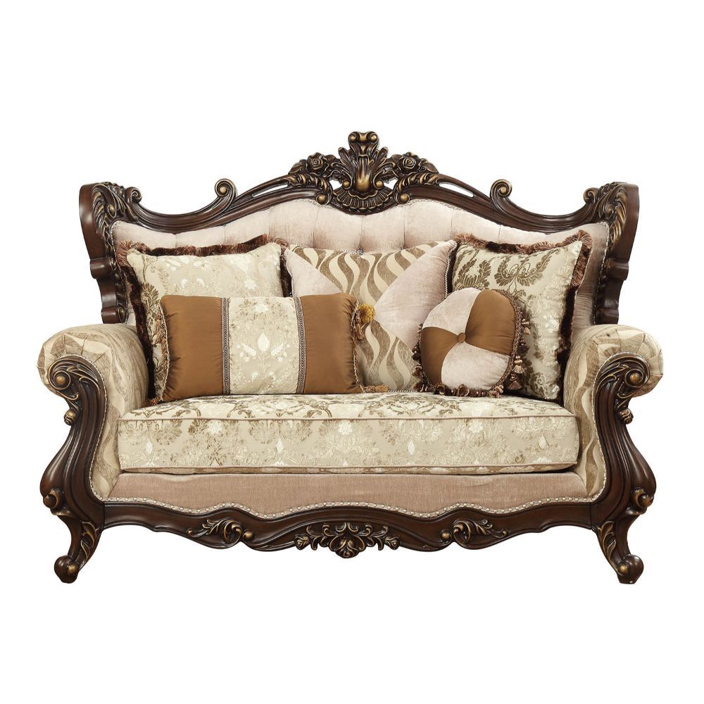 ACME Shalisa Loveseat Fabric & Walnut