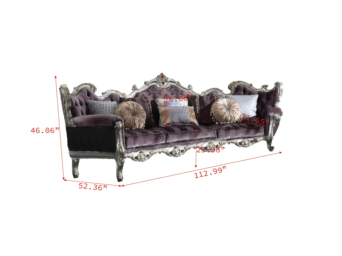 Acme Furniture Picardy Antique Platinum Sofa