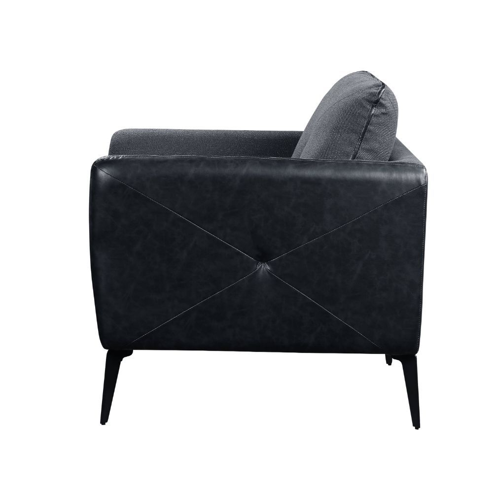 ACME Harun Loveseat Gray Fabric & PU