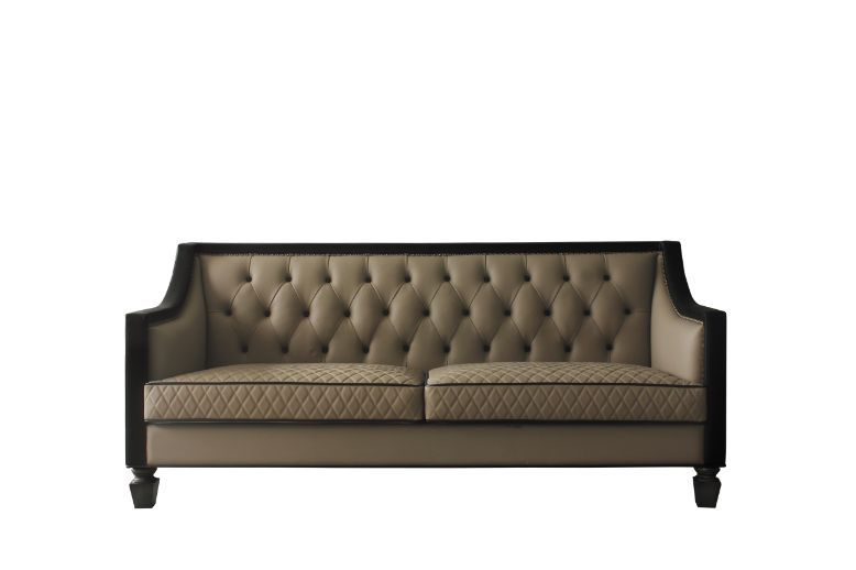 ACME Furniture Beatrice Sofas, Beige and Charcoal