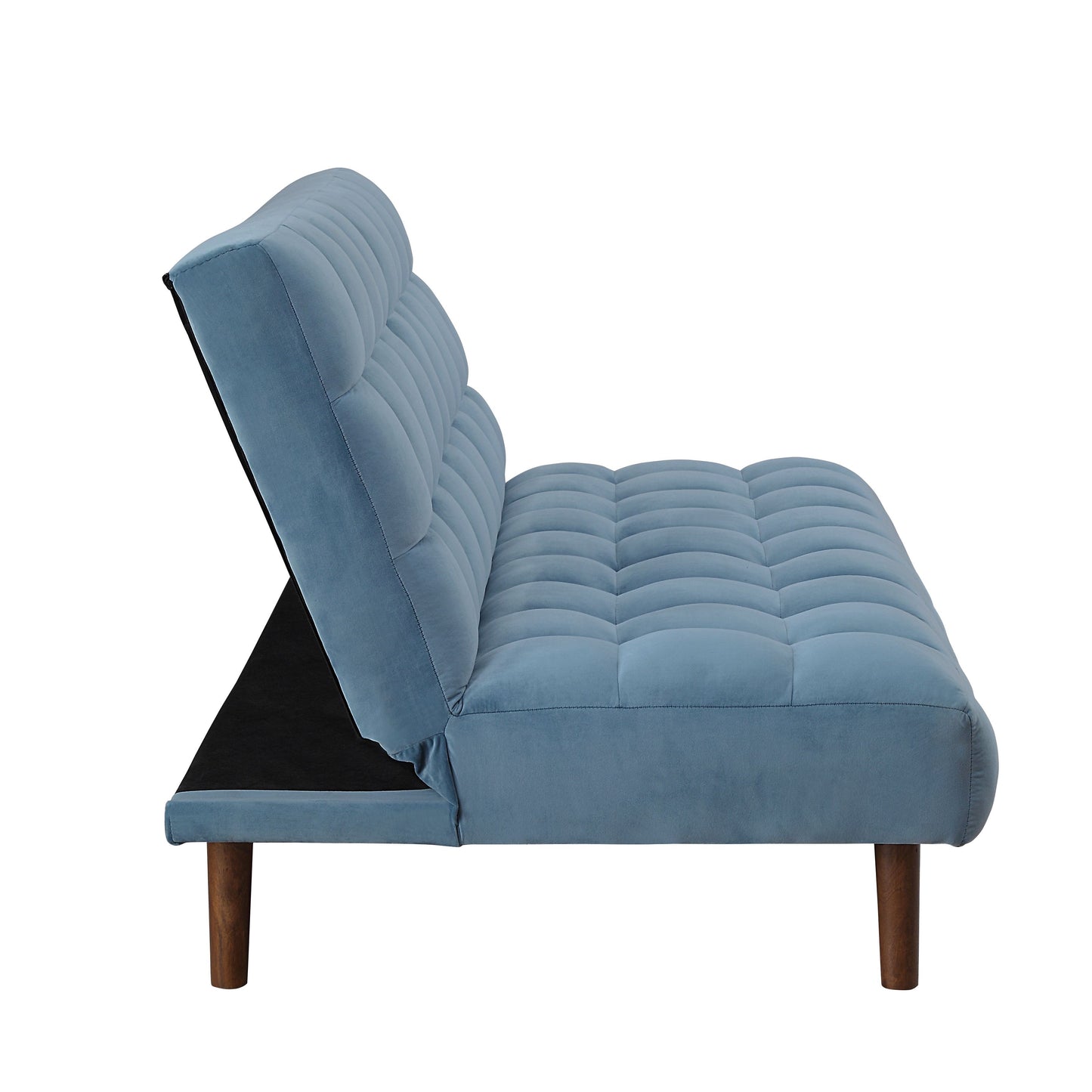 Acme Yolandi Teal Velvet & Dark Walnut Finish Futon Sofa