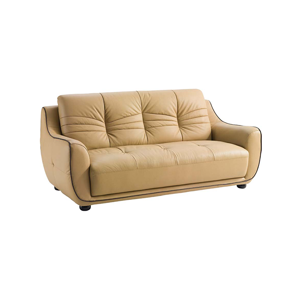 ESF 2088 Modern Living Room Set in Beige Leather