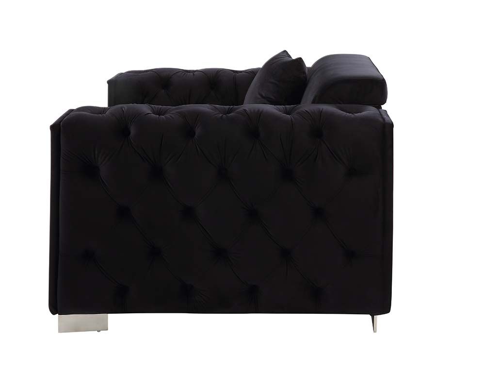 ACME Trislar Loveseat Black Velvet