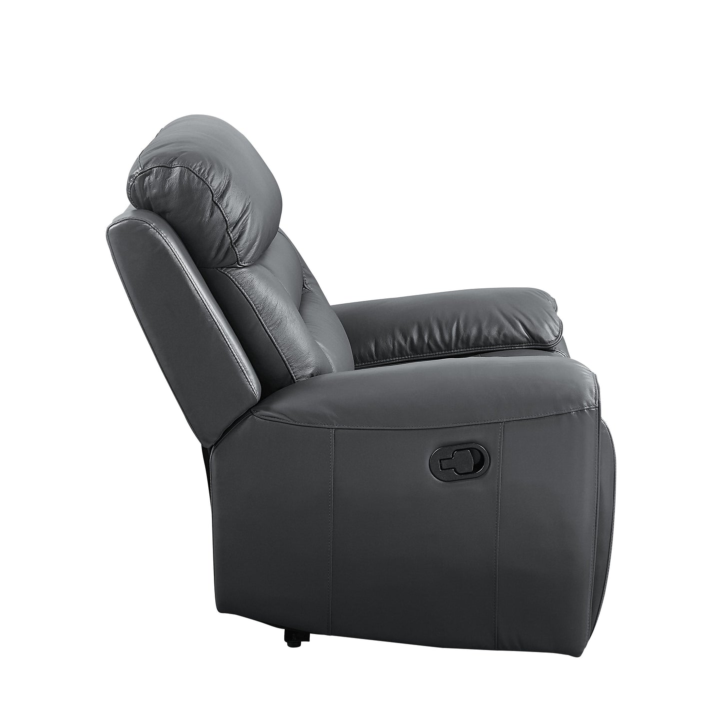 ACME Furniture Lamruil Love Seats, Gray Top Grain Leather