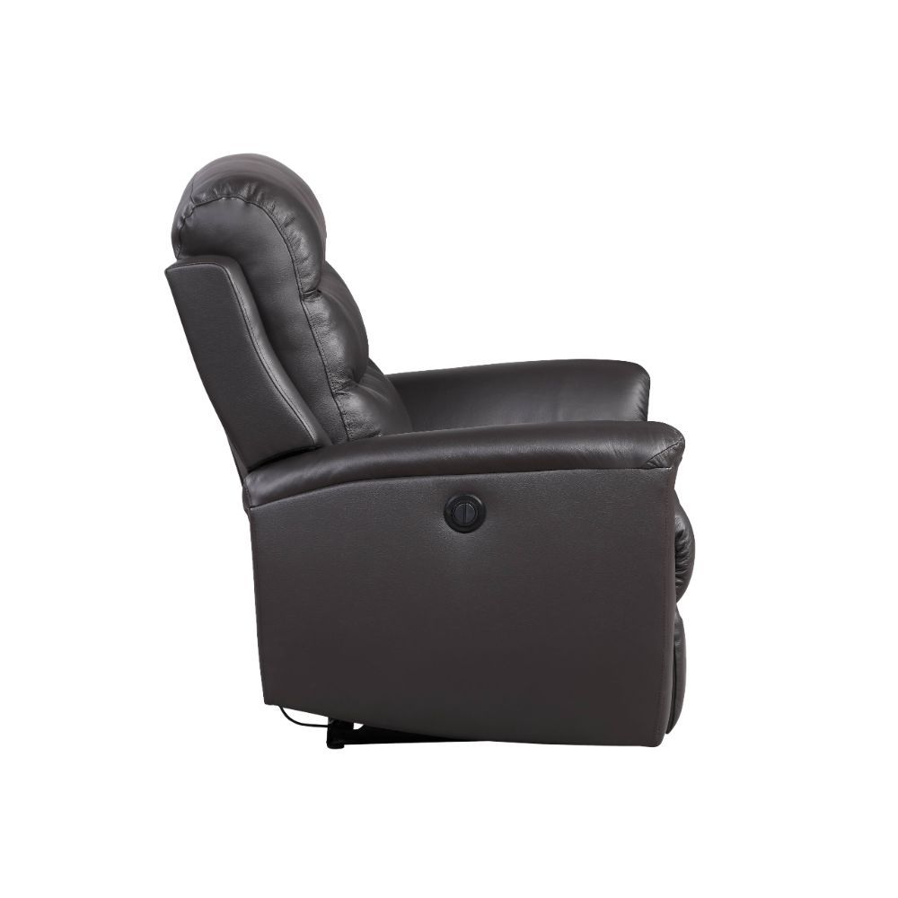 ACME Ava Recliner (Power Motion), Brown Top Grain Leather Match