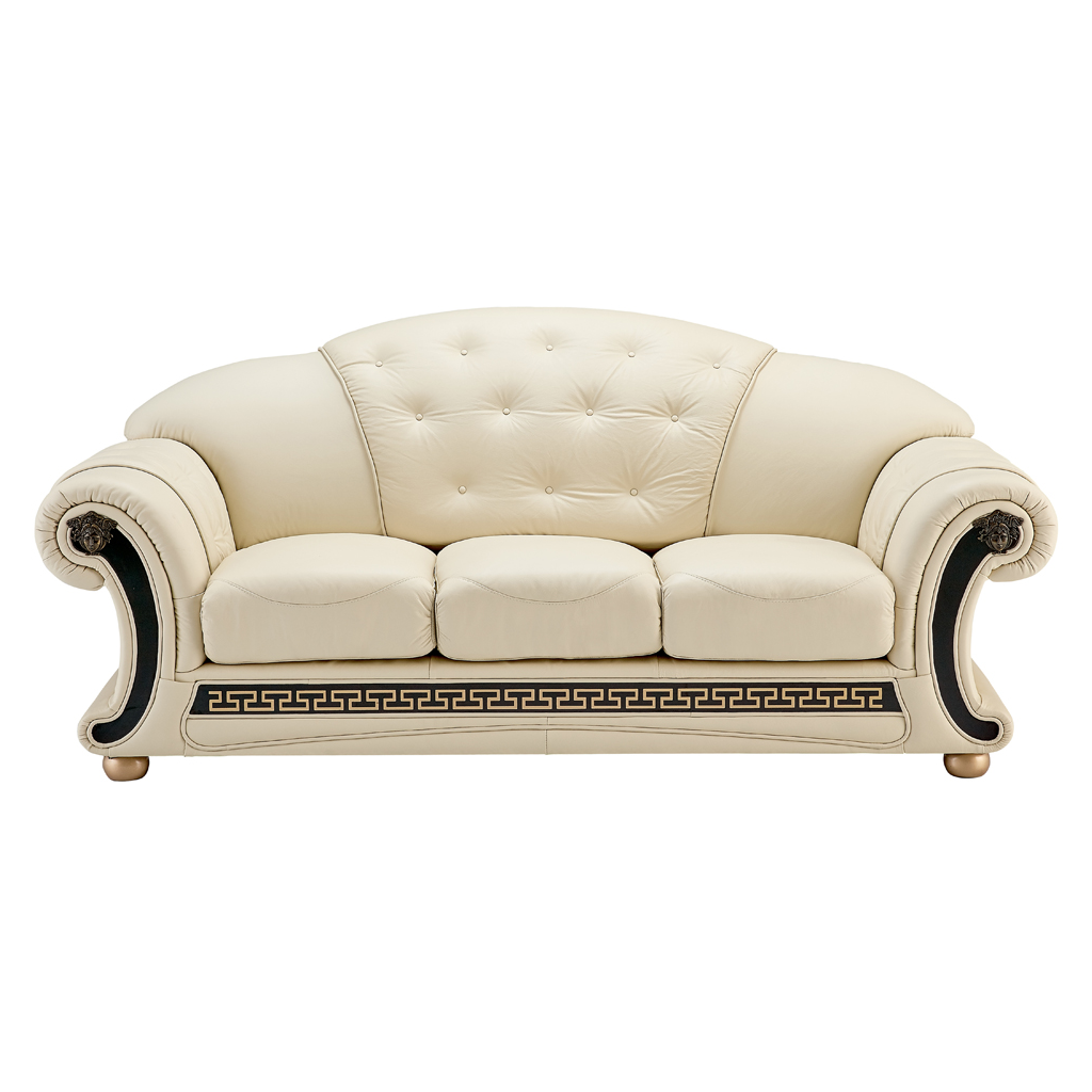 ESF Apolo Ivory Genuine Leather Sofa-Bed SET