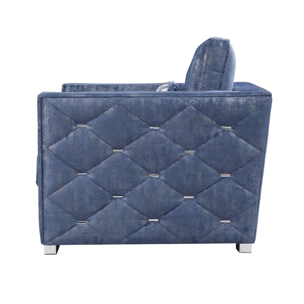 ACME Emilia Loveseat 2-Tone Blue Fabric