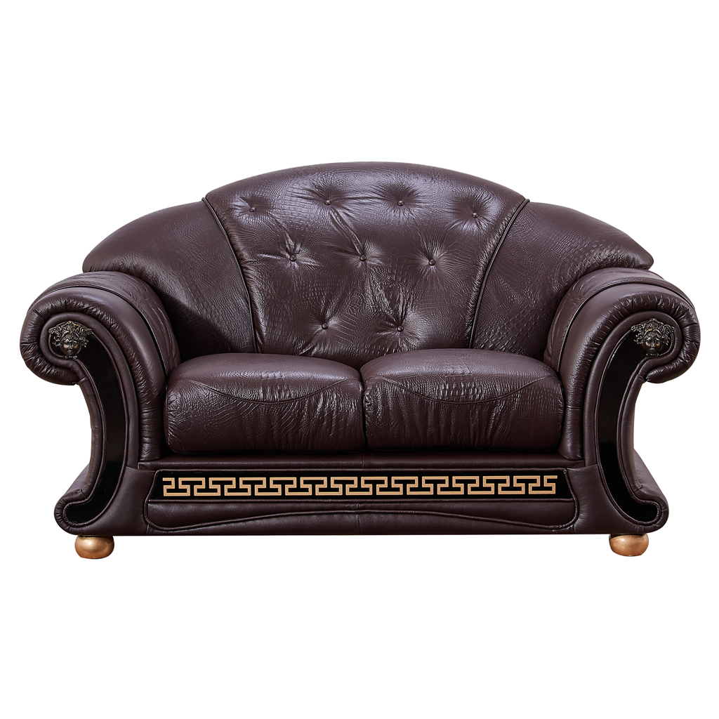 ESF Apolo Brown Genuine Leather Sofa Set 3Pcs