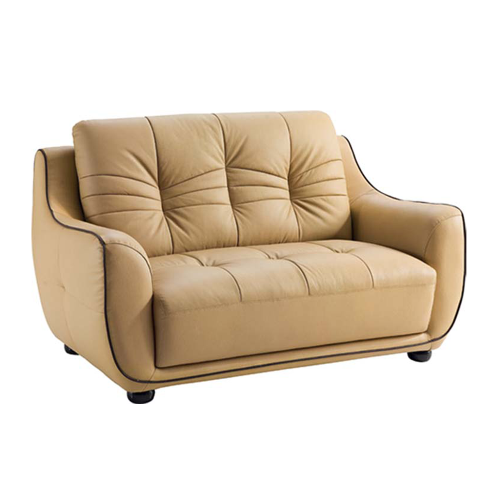 ESF 2088 Modern Living Room Set in Beige Leather