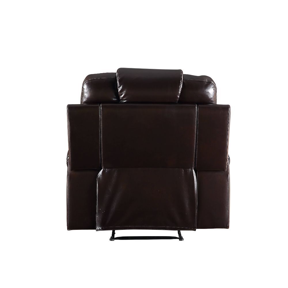 ACME Braylon PU Upholstered Power Motion Recliner with Nail-Head Trim