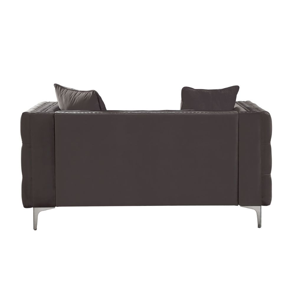 ACME Gillian II Loveseat Dark Gray Velvet