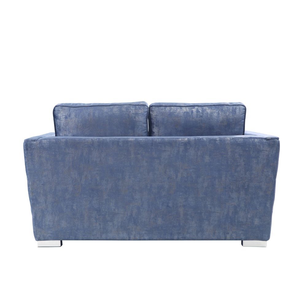 ACME Emilia Loveseat 2-Tone Blue Fabric