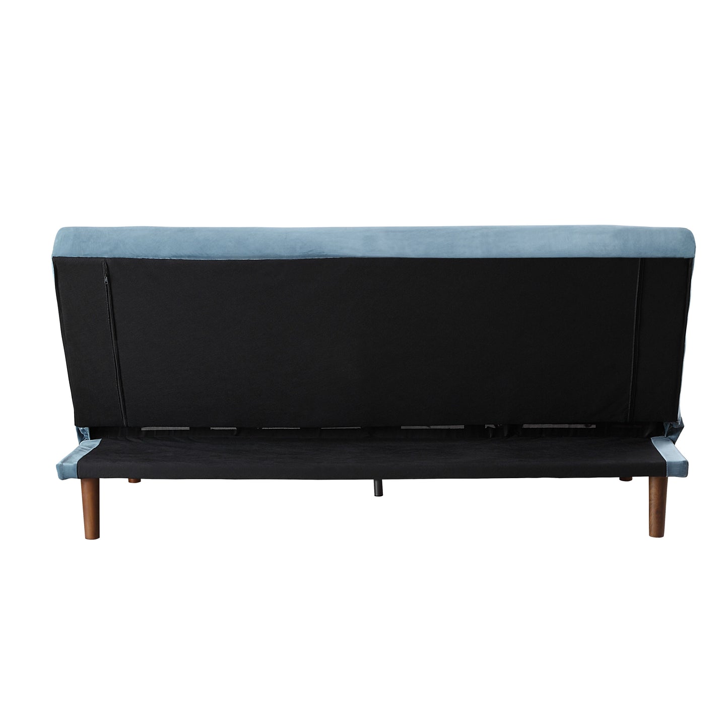 Acme Yolandi Teal Velvet & Dark Walnut Finish Futon Sofa