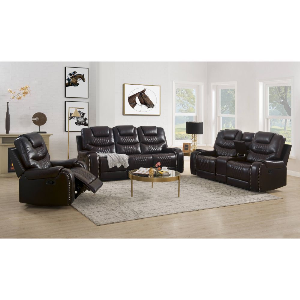 ACME Furniture Braylon Brown Magnetite Motion Sofa