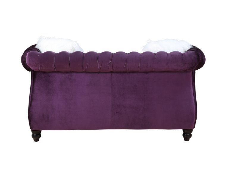 ACME Thotton Loveseat Purple Velvet