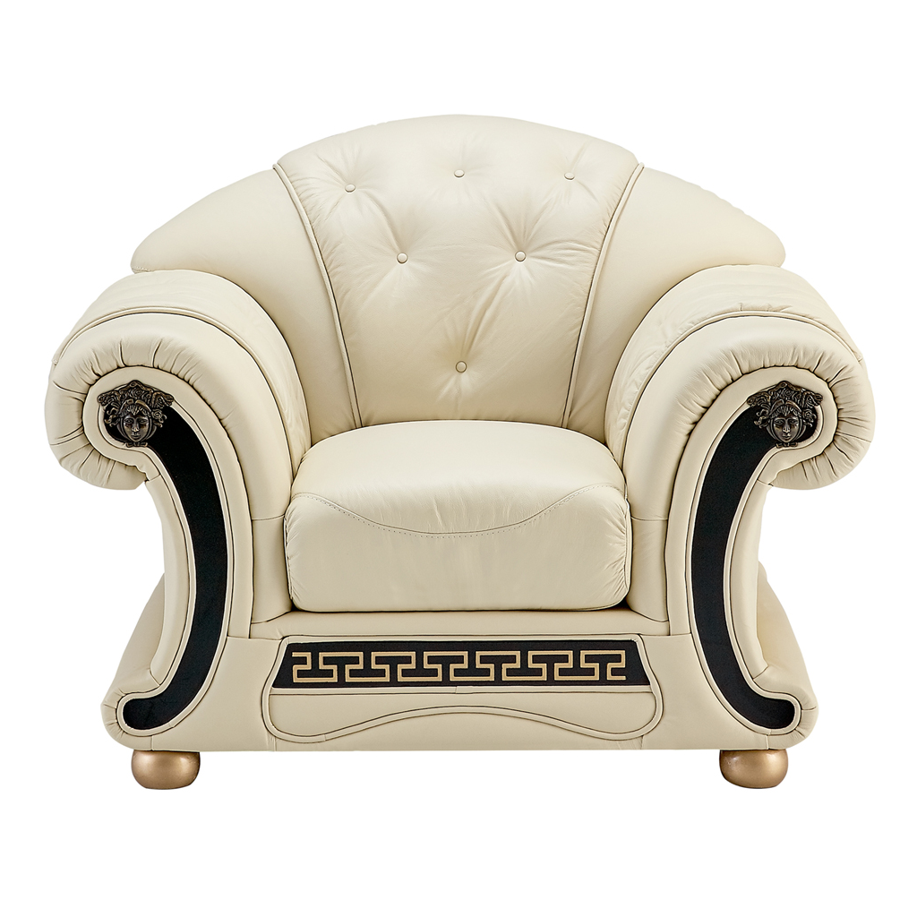 ESF Apolo Ivory Genuine Leather Sofa-Bed SET