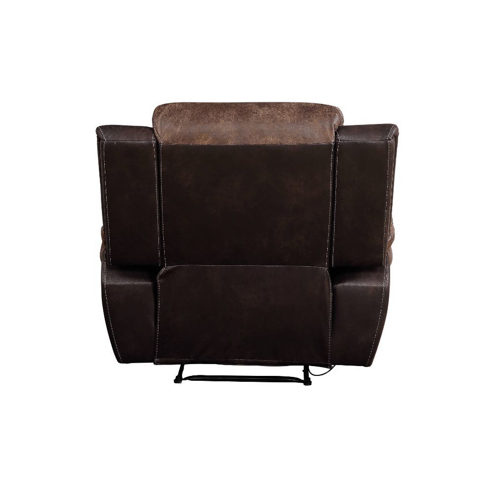 ACME Jaylen Recliner Toffee & Espresso Polished Microfiber