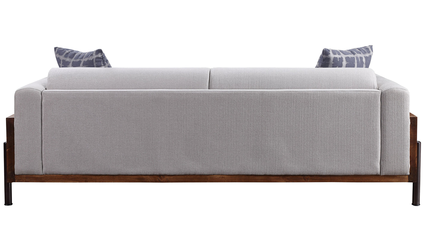 ACME Furniture Pelton Gray and Walnut Sofa