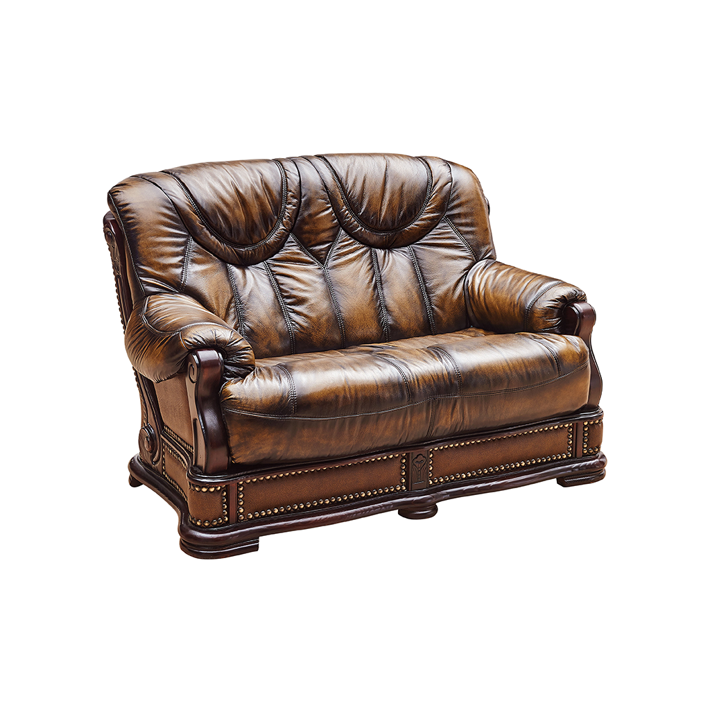 ESF Furniture - Oakman 5 Piece Living Room Set In Brown - OAKMAN- 3SET