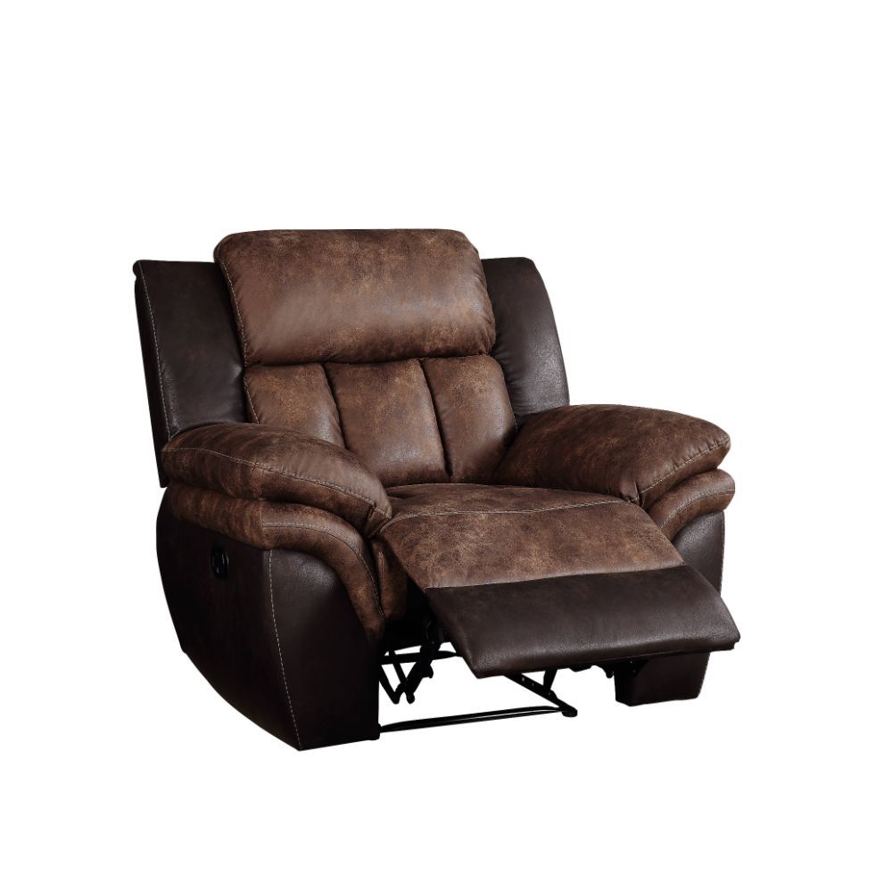 ACME Jaylen Recliner Toffee & Espresso Polished Microfiber