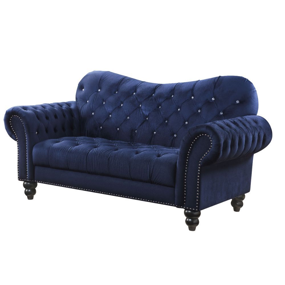 ACME Iberis Loveseat in Navy Velvet