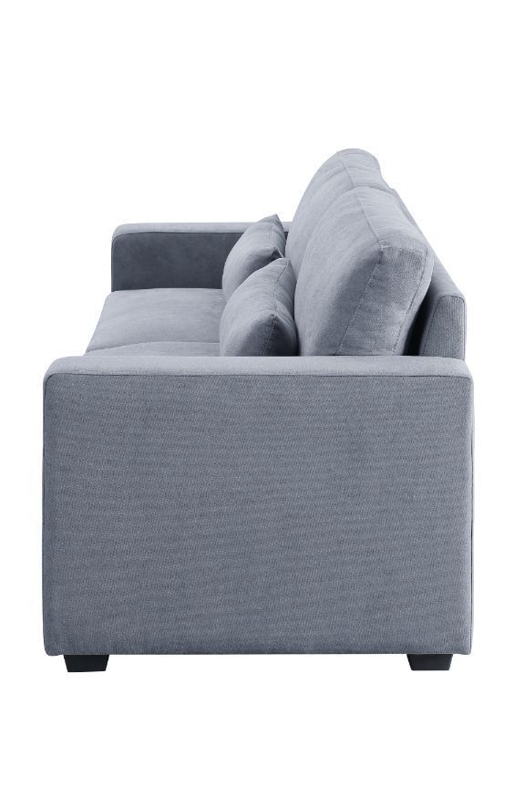 Acme Gray Linen Rogyne Sofa  Furniture