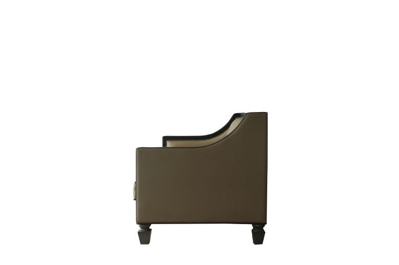 ACME Furniture Beatrice Sofas, Beige and Charcoal